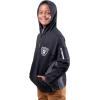 Ultra Game NFL Boys Super Soft Fleece Quarter-Zip Pullover Hoodie Sweatshirt(Black)
