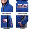 Ultra Game NFL Boys Super Soft Fleece Quarter-Zip Pullover Hoodie Sweatshirt(Navy)