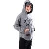 Ultra Game NFL Boys Super-Soft Hoodie Pullover Henley Sweatshirt(Grey Snow)