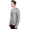 Ultra Game NFL Mens Long Sleeve Crew Neck Tee Shirt(Heather Gray)
