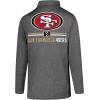 Ultra Game NFL Official Adults Super Soft Quarter Zip Long Sleeve T-Shirt(Heather Charcoal)