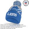 Ultra Game NFL Official Adults Unisex Super Soft Winter Beanie Knit Hat with Extra Warm Touch Screen Gloves, Detroit Lions, Team Color 2, 1SIZE