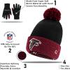 Ultra Game NFL Unisex Kids Super Soft Two Tone Winter Beanie Knit Hat with Extra Warm Touch Screen Gloves(Team Color)