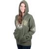 Ultra Game NFL Womens Full Zip Fleece Hoodie Sweatshirt Jacket(Green)