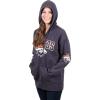 Ultra Game NFL Womens Full Zip Fleece Hoodie Sweatshirt Jacket(Navy)