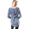 Ultra Game NFL Womens Scoop V-Neck Lightweight Striped Hoodie Sweatshirt(Indianapolis Colts)