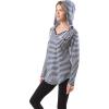 Ultra Game NFL Womens Scoop V-Neck Lightweight Striped Hoodie Sweatshirt(New England Patriots)