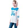 Ultra Game NFL Women’s Super Soft Raglan Vintage Baseball T-Shirt(White)