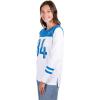 Ultra Game NFL Women’s Super Soft Raglan Vintage Baseball T-Shirt(White Updated)