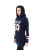 Ultra Game NFL womens Tunic Hoodie Pullover Sweatshirt Terry(Blue)