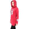 Ultra Game NFL womens Tunic Hoodie Pullover Sweatshirt Terry(Red)