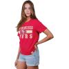 Ultra Game Women’s NFL Official Distressed Graphics Super Soft Crew Neck T-Shirt(Team Color)
