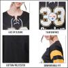 Ultra Game Women’s NFL Official Lace Up Tee Shirt Penalty Box(Team Color Updated)