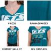 Ultra Game Women’s NFL Official Super Soft Modal Vintage V-Neck T-Shirt(Team Color)