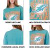 Ultra Game Women’s NFL Official Super Soft Oversized Cozy Sweatshirt(Team Color 2)