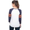 Ultra Game Women’s NFL Official Super Soft Raglan Vintage Baseball T-Shirt(White)