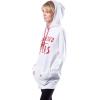 Ultra Game Women’s NFL Official Super Soft Tie Neck Hoodie Sweatshirt(White)