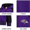Ultra Game Youth NFL Official Super Soft Full Zip Varsity Hoodie Sweatshirt(Team Color 2024)