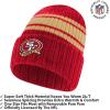 Ultra Game Youth NFL Official Super Soft Team Stripe Winter Beanie Knit Hat with Warm Touch Screen Gloves(Team Color)