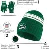 Ultra Game Youth NFL Official Super Soft Team Stripe Winter Beanie Knit Hat with Warm Touch Screen Gloves(Team Color)