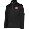 Ultra Game mens Nfl Official Quarter-zip Fleece Pullover Sweatshirt With Zipper Pockets(Black)