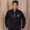Ultra Game mens Nfl Official Quarter-zip Fleece Pullover Sweatshirt With Zipper Pockets(Black)