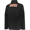 Ultra Game mens Nfl Official Quarter-zip Fleece Pullover Sweatshirt With Zipper Pockets(Black)