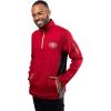 Ultra Game mens Nfl Official Quarter-zip Fleece Pullover Sweatshirt With Zipper Pockets(Team Color)