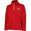 Ultra Game mens Nfl Official Quarter-zip Fleece Pullover Sweatshirt With Zipper Pockets(Team Color Updated)