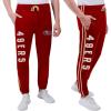 Ultra Game Adults NFL Official Active Super Soft Fleece Game Day Jogger Sweatpants(Team Color Stripe)
