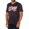 Ultra Game Adult’s NFL Official Button Down Baseball Mesh Jersey Shirt(Black)