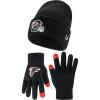 Ultra Game Adults NFL Official Super Soft Heritage Logo Winter Beanie Knit Hat with Extra Warm Touch Screen Gloves(Team Color)