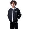 Ultra Game Men’s NFL Official Classic Varsity Coaches Jacket Coat(Black)