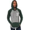 Ultra Game Mens NFL Official Fleece Hoodie Pullover Sweatshirt Henley(Green Bay Packers)