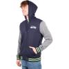 Ultra Game Men’s NFL Official Ultimate Full Zip Varsity Hoodie Sweatshirt Jacket(Seattle Seahawks)