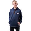 Ultra Game NFL Boys Super Soft Fleece Quarter-Zip Pullover Hoodie Sweatshirt(Navy)