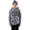 Ultra Game NFL Boys Super-Soft Hoodie Pullover Henley Sweatshirt(Grey Snow)