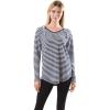 Ultra Game NFL Womens Scoop V-Neck Lightweight Striped Hoodie Sweatshirt(New England Patriots)