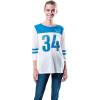 Ultra Game NFL Women’s Super Soft Raglan Vintage Baseball T-Shirt(White)
