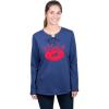 Ultra Game NFL womens Nfl Fleece Lace Long Sleeve Sweatshirt for Women(Blue)