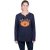 Ultra Game NFL womens Nfl Fleece Lace Long Sleeve Sweatshirt for Women(Navy)