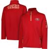Ultra Game mens Nfl Official Quarter-zip Fleece Pullover Sweatshirt With Zipper Pockets(Team Color Updated)