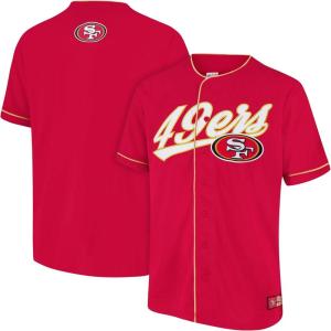 Ultra Game Adult’s NFL Official Button Down Baseball Mesh Jersey Shirt(Team Color)