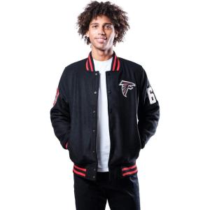Ultra Game Mens NFL Official Classic Varsity Coaches Jacket Coat(Team Color)