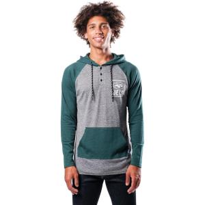 Ultra Game Mens NFL Official Fleece Hoodie Pullover Sweatshirt Henley(New York Jets)