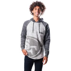 Ultra Game Mens NFL Official Super Soft Throwback Hoodie Sweatshirt(Raglan Space Dye)