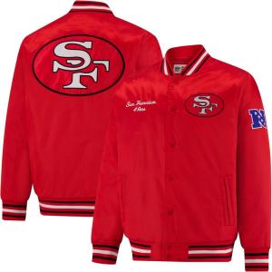 Ultra Game Mens NFL Official Supreme Heritage Satin Jacket(Heritage Logo 1)