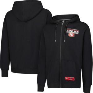 Ultra Game Mens NFL Official Supremely Soft Full Zip Hoodie Jacket(Black)