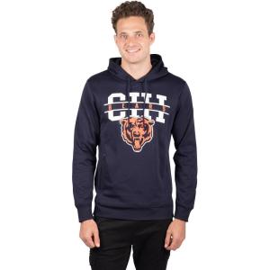 Ultra Game NFL Men’s Soft Fleece Hoodie Pullover Sweatshirt With Zipper Pockets(Navy)