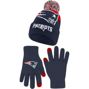Ultra Game NFL Mens Womens Super Soft Winter Beanie Knit Hat with Extra Warm Touch Screen Gloves